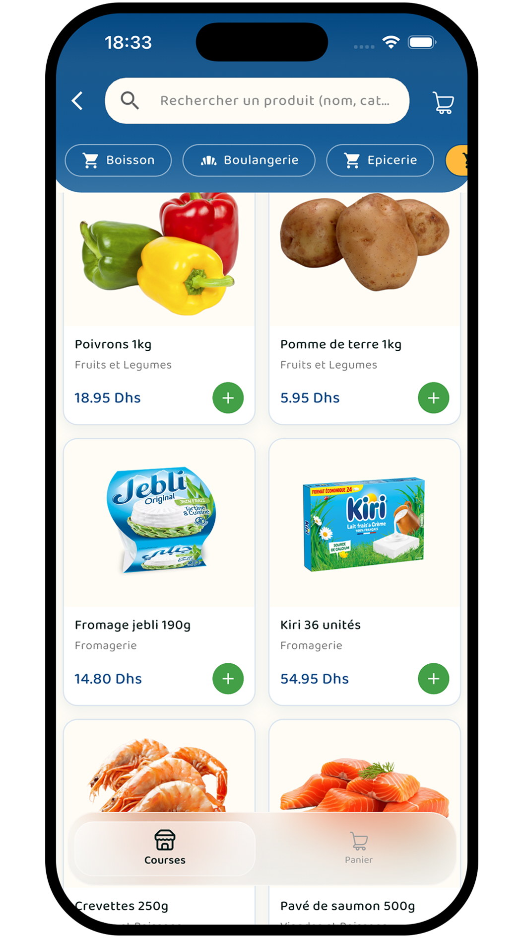 Courses — Le marché du quotidien, sans la file d'attente.