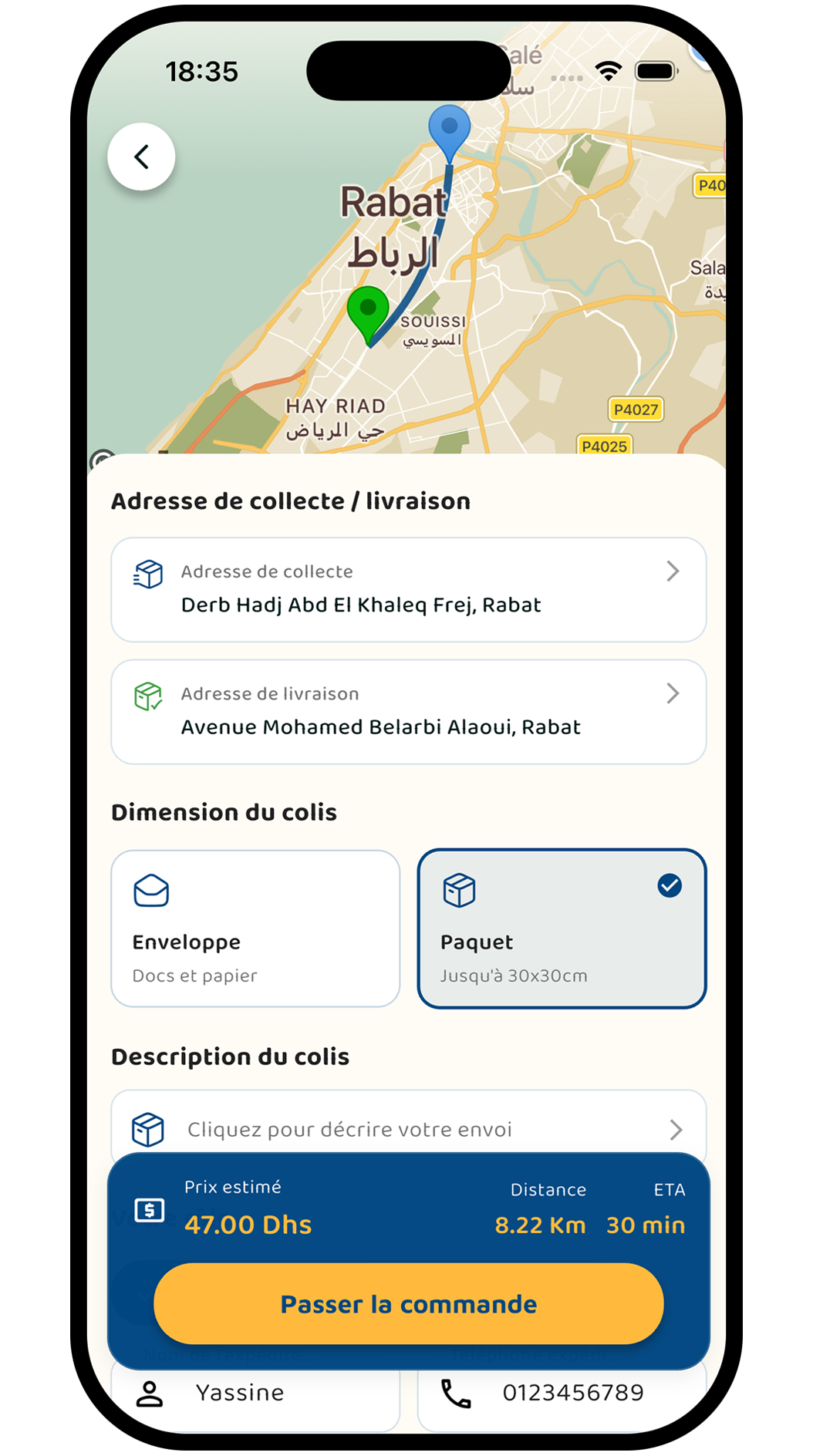 Colis — Envoyez ou recevez — un livreur Jayni s'en charge.